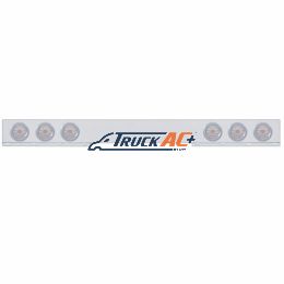 Stainless 1 Piece Rear Light Bar With 6X 10 LED 4" Lights & Bezels - Red LED/Clear Lens - United Pacific 62422
