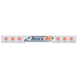 Stainless 1 Piece Rear Light Bar With 6X 36 LED 4" Lights & Bezels - Red LED/Clear Lens - United Pacific 62650