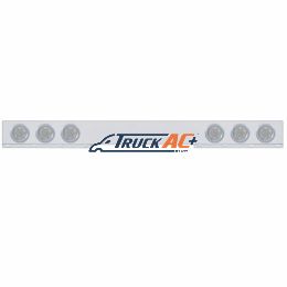 Stainless 1 Piece Rear Light Bar With 6X 7 LED 4" Reflector Lights & Bezels - Red LED/Clear Lens - United Pacific 62779