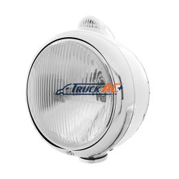 Chrome Guide 682-C Style Headlight H4 & LED Turn Signal - Clear Lens - United Pacific 31544