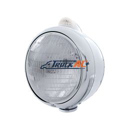 Stainless Steel Guide 682-C Headlight 6014 & Dual Mode LED Signal - Clear Lens - United Pacific 32391