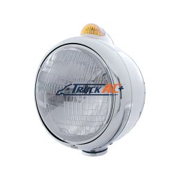 Stainless Steel Guide 682-C Headlight H6024 & Dual Mode LED Signal - Amber Lens - United Pacific 32392