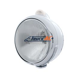Stainless Steel Guide 682-C Headlight H4 & Dual Mode LED Signal - Clear Lens - United Pacific 32395