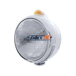Chrome Guide 682-C Headlight H6024 & Dual Mode LED Signal - Amber Lens - United Pacific 32402