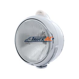 Chrome Guide 682-C Headlight H4 & Dual Mode LED Signal - Clear Lens - United Pacific 32405