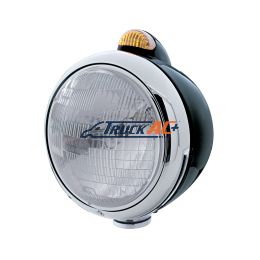 Black Guide 682-C Headlight H6024 & Dual Mode LED Signal - Amber Lens - United Pacific 32412