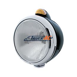 Black Guide 682-C Headlight H4 & Dual Mode LED Signal - Amber Lens - United Pacific 32414