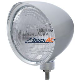 Chrome "Chopper" Headlight With Smooth Visor 6014 Bulb - United Pacific 32515