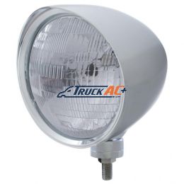 Chrome "Chopper" Headlight With Smooth Visor H6024 Bulb - United Pacific 32516