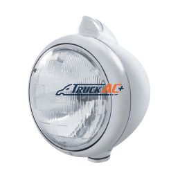 91101040, 9100880 Stainless Steel Guide 682-C Headlight H6024 & Original Style LED Signal - Clear Lens - United Pacific 32605