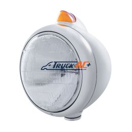 Chrome Guide 682-C Headlight 6014 & Original Style LED Signal - Amber Lens - United Pacific 32618
