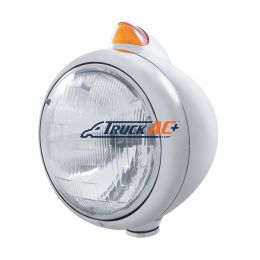 Chrome Guide 682-C Headlight H6024 & Original Style LED Signal - Amber Lens - United Pacific 32620
