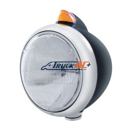 Black Guide 682-C Headlight 6014 & Original Style LED Signal - Amber Lens - United Pacific 32634