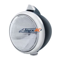 Black Guide 682-C Headlight 6014 & Original Style LED Signal - Clear Lens - United Pacific 32635