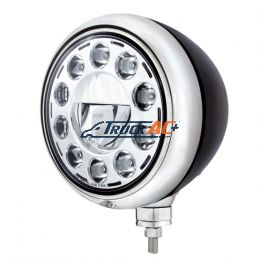 Black Guide Headlight 11 LED Bulb - Chrome - United Pacific 32659