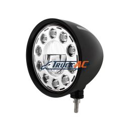Black "Billet" Style Groove Headlight 11 LED Bulb - Chrome - United Pacific 32675