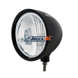 Black "Billet" Style Groove Headlight 5 LED Bulb - Chrome - United Pacific 32677