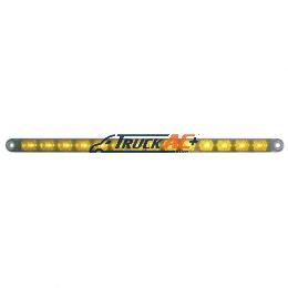 14 LED 12" Auxiliary strip Light - Amber LED/Chrome Lens - United Pacific 39644B