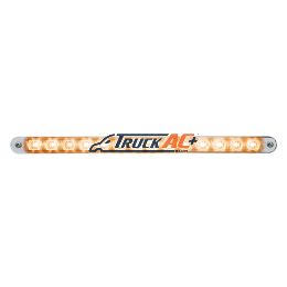 14 LED 12" Auxiliary strip Light With Bezel - Amber LED/Chrome Lens - United Pacific 39698
