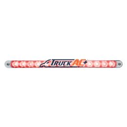 14 LED 12" Auxiliary strip Light With Bezel - Red LED/Chrome Lens - United Pacific 39699