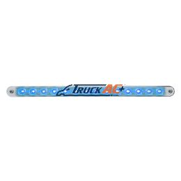 14 LED 12" Auxiliary strip Light With Bezel - Blue LED/Clear Lens - United Pacific 39804