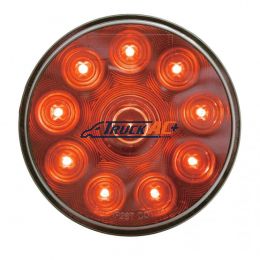 10 LED 4" Auxiliary Light - Red LED With Chrome Lens - United Pacific 39813
