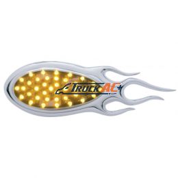 39 LED "Inferno" Auxiliary Light With Flame Bezel - Amber LED/Chrome Lens - United Pacific 39897