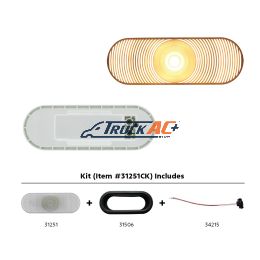 6" Oval Back-Up Light Kit - United Pacific 31251CK