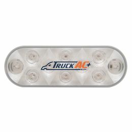 10 LED 6" Oval Utility Light - White LED/Clear Lens - United Pacific 36773B