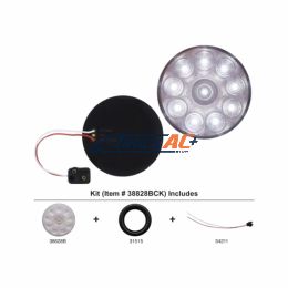 10 LED 4" Auxiliary/Utility Light Kit - White LED/Clear Lens - United Pacific 38828BCK