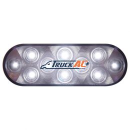 10 LED 6" Oval Auxiliary/Utility Light - White LED/Clear Lens - United Pacific 38829
