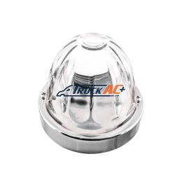 Dual Function Glass Watermelon Flush Mount Kit With LED Bulb - White LED/Clear Lens - United Pacific 20412