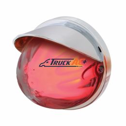 9 LED Dual Function GloLight Watermelon Flush Mount Kit With Visor - Red LED/Clear Lens - United Pacific 34407