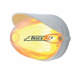 9 LED Dual Function GloLight Watermelon Grakon 1000 Flush Mount Kit With Visor - Amber LED/Clear Lens - United Pacific 34443