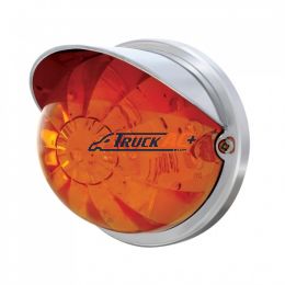 17 LED Watermelon Flush Mount Kit With Visor - Amber LED/Dark Amber Lens - United Pacific 37266