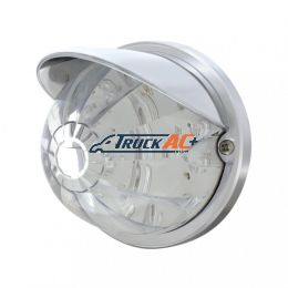 17 LED Watermelon Flush Mount Kit With Visor - Amber LED/Clear Lens - United Pacific 37272