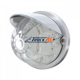 17 LED Watermelon Flush Mount Kit With Visor - Red LED/Clear Lens - United Pacific 37273