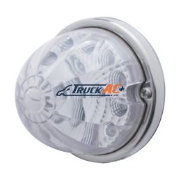 17 LED Reflector Watermelon Flush Mount Kit - Amber LED/Clear Lens - United Pacific 37922