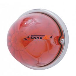 17 LED Watermelon Flush Mount Kit With Low Profile Bezel - Red LED/Red Lens - United Pacific 39598