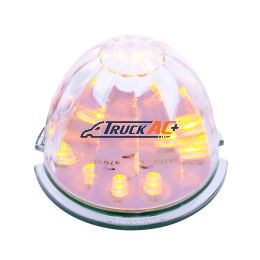 17 LED Dual Function Watermelon Cab Light - Amber LED/Clear Lens - United Pacific 39733B