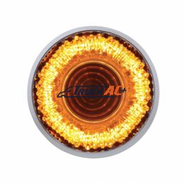 9 LED 2" Round Mirage Light (Clearance/Marker) - Amber LED/Clear Lens - United Pacific 36526