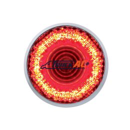 9 LED 2" Round Mirage Light (Clearance/Marker) - Red Led/Clear Lens - United Pacific 36527B