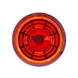 4 LED 2" Round Abyss Light (Clearance/Marker) - Red LED/Red Lens - United Pacific 36575