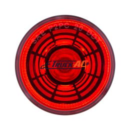 4 LED 2-1/2" Round Abyss Light (Clearance/Marker) - Red LED/Red Lens - United Pacific 36580