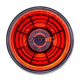 4 LED 2-1/2" Round Abyss Light (Clearance/Marker) - Red LED/Clear Lens - United Pacific 36582