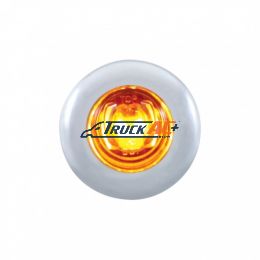 2 LED 3/4" Mini Light With Bezel (Clearance/Marker) - Amber LED/Amber Lens - United Pacific 37142