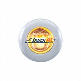 2 LED 3/4" Mini Light With Bezel (Clearance/Marker) - Amber LED/Clear Lens - United Pacific 37144