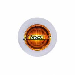 3 LED Dual Function 3/4" Mini Light With Bezel (Clearance/Marker) - Amber LED/Amber Lens - United Pacific 37967