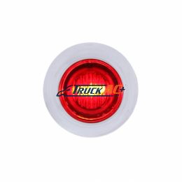 3 LED Dual Function 3/4" Mini Light With Bezel (Clearance/Marker) - Red LED/Red Lens - United Pacific 37968