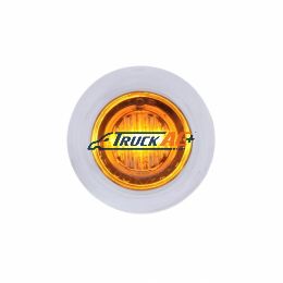 3 LED Dual Function 3/4" Mini Light With Bezel (Clearance/Marker) - Amber LED/Clear Lens - United Pacific 37969